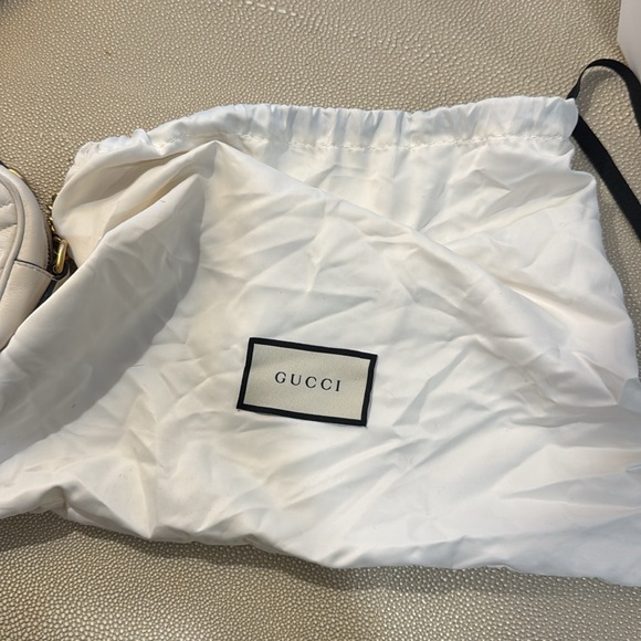 Gucci Mini GG Marmont Chain Shoulder Bag White - Picture 13 of 13